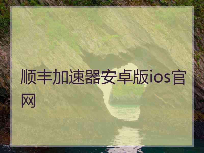 顺丰加速器安卓版ios官网