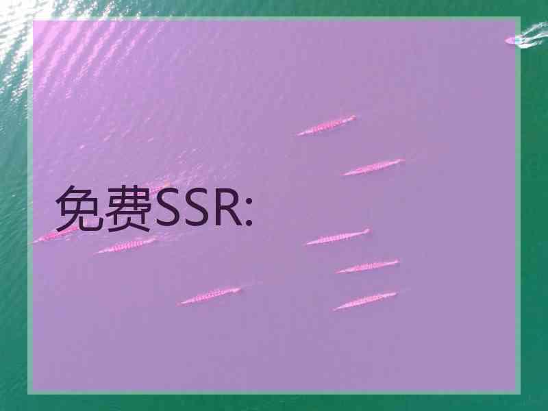 免费SSR: