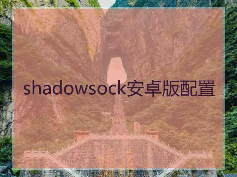 shadowsock安卓版配置