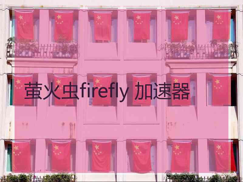 萤火虫firefly 加速器