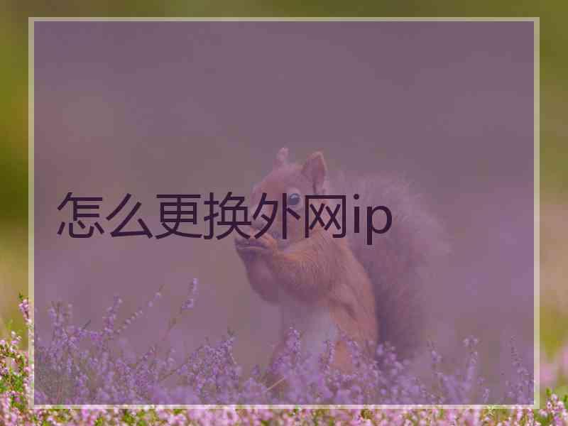 怎么更换外网ip