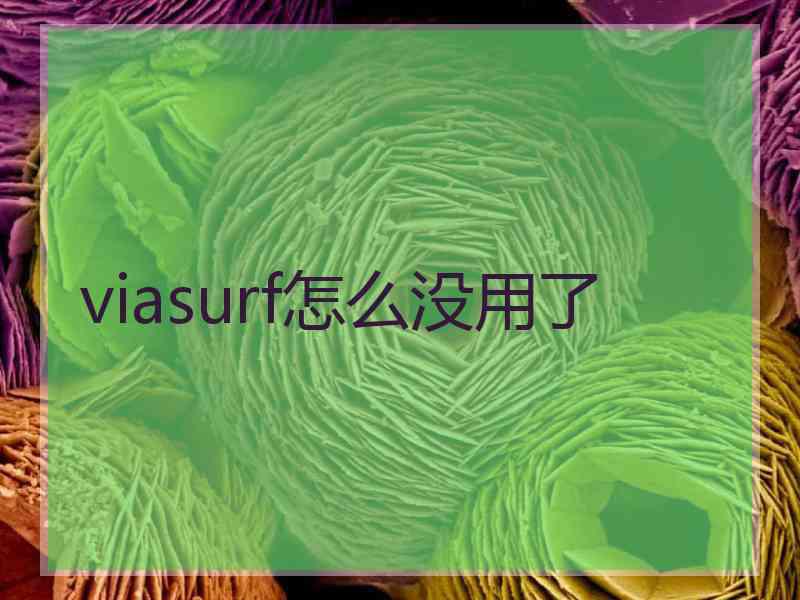 viasurf怎么没用了