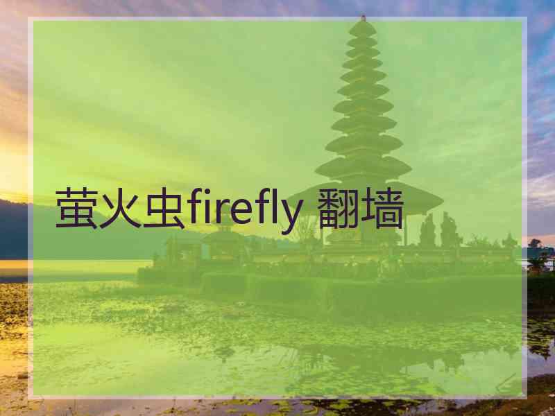 萤火虫firefly 翻墙