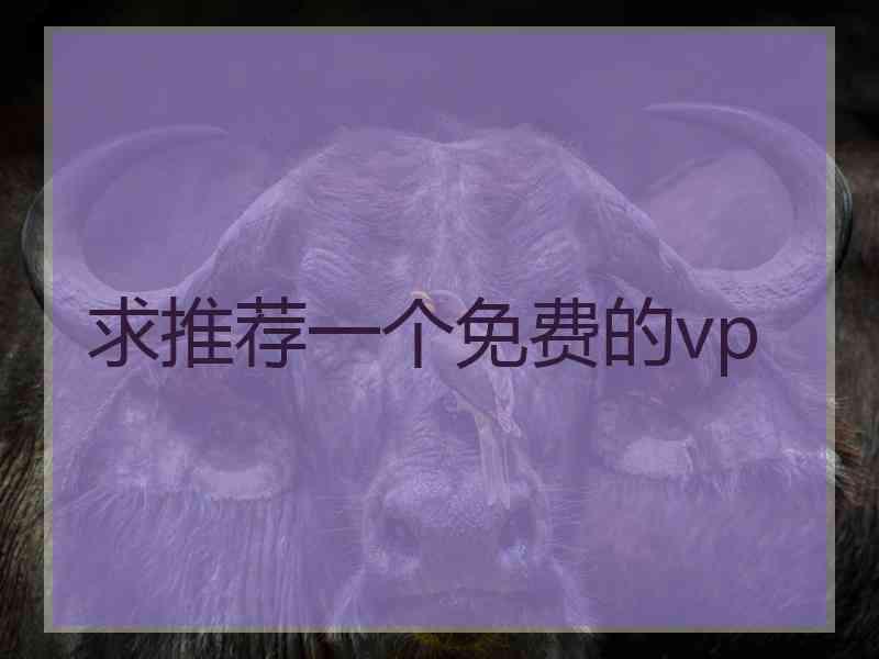 求推荐一个免费的vp