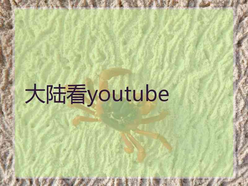 大陆看youtube